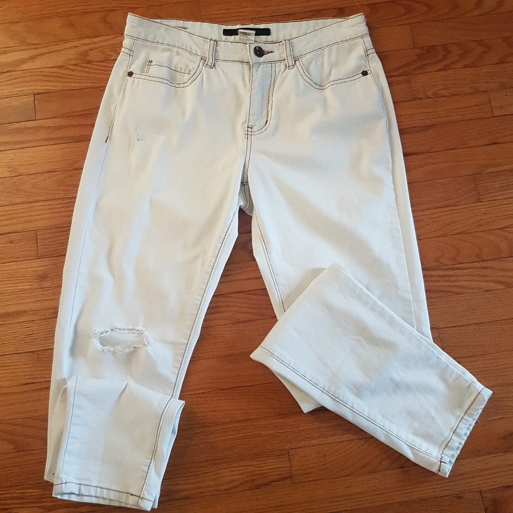 Billabong Skinny Jeans White Distressed